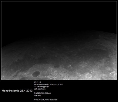 Mondfinsternis 25.4.2013 Maximum 2% Detail 2
